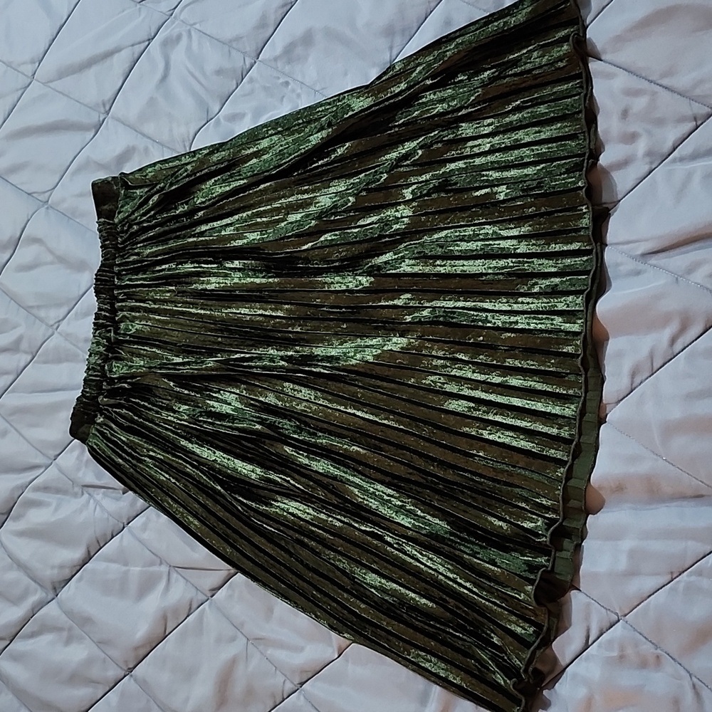 NWT Zara pleated velvet skirt Medium - Picture 13 of 13